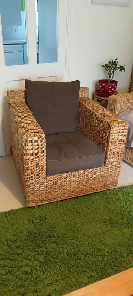 Photo of free Wicker 3 Seat and matching chair (Carrigaline.) #1