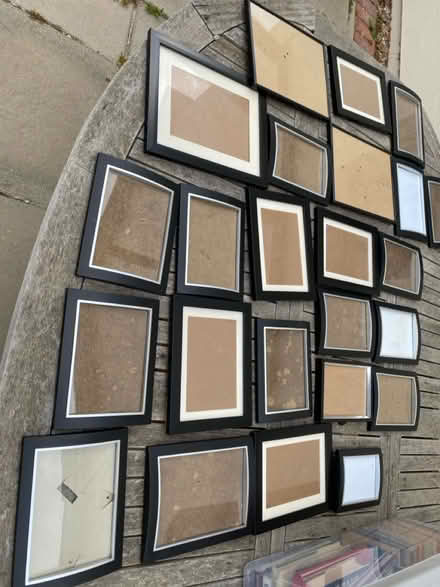 Photo of free 24 black plastic photo frames (West Bergholt CO6) #1