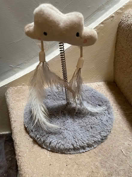 Photo of free Cat scratch post and toy (Mitcham CR4) #1