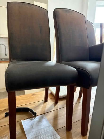 Photo of free Leather dinning room chairs (Henleaze BS9) #2