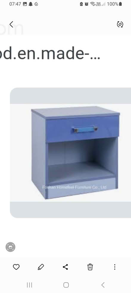 Photo of free 2 matching blue bedside tables (Gillingham) #1