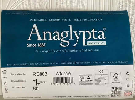 Photo of free Anaglypta wall paper for a beautiful texture on your wall. (Honor Oak SE23) #2