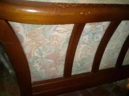 Photo of free 3 seat sofa (floral cushions +wood) (Edinburgh EH17) #3