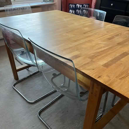 Photo of free Large wood dining table + 5 chairs (Liberton) #4