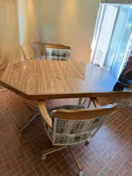 Photo of free Dining room table/ solid oak (San Rafael , peacock gap) #1