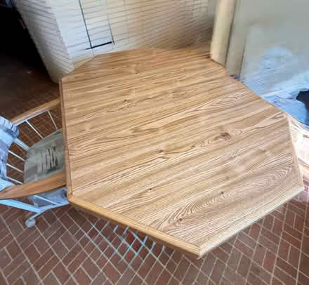 Photo of free Dining room table/ solid oak (San Rafael , peacock gap) #2