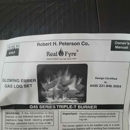 Photo of free G45Series TripleTBurner Gas Log Set (Martinez CA) #1