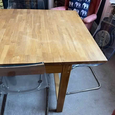 Photo of free Large wood dining table + 5 chairs (Liberton) #2