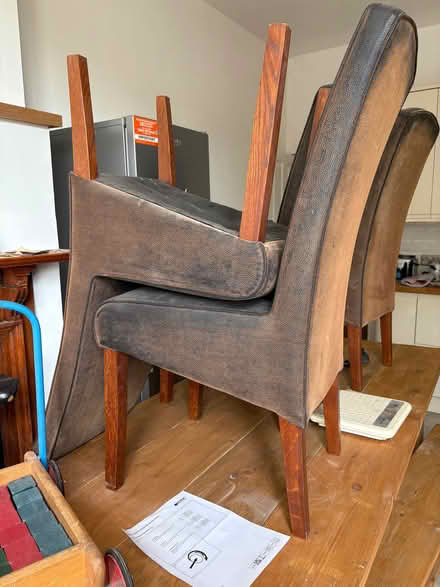 Photo of free Leather dinning room chairs (Henleaze BS9) #1
