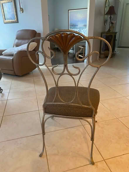 Photo of Wrought iron dining room chairs (Port St Lucie 34986) #2