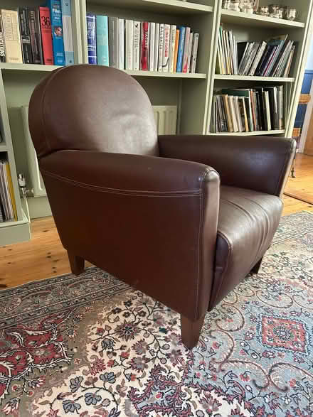 Photo of free faux leather armchair (Wandsworth Common SW12) #1