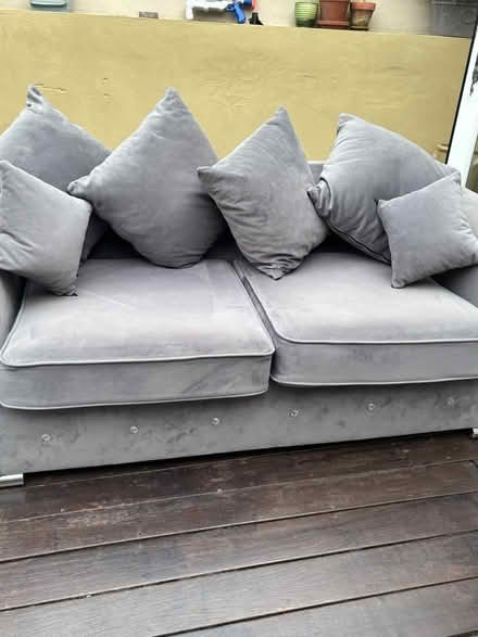 Photo of free Grey two seater settee (Ansdell FY8) #1