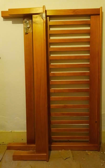 Photo of free Light wooden double bed (Donnington Bridge OX4) #1