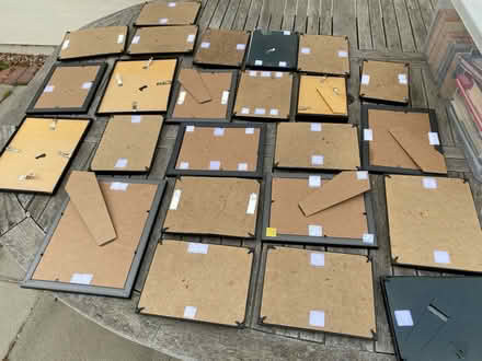 Photo of free 24 black plastic photo frames (West Bergholt CO6) #2