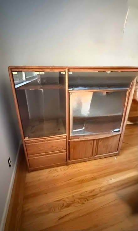 Photo of free Oak entertainment center (San Rafael , peacock gap) #1