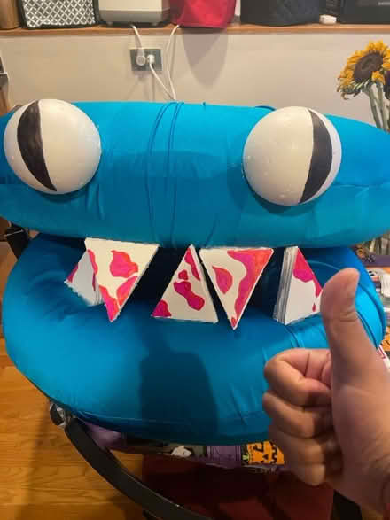 Photo of free DIY Rainbow Friends Cyan Costume (Newtonville) #4