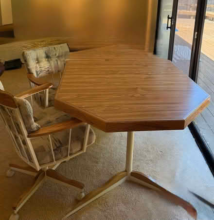 Photo of free Dining room table/ solid oak (San Rafael , peacock gap) #4