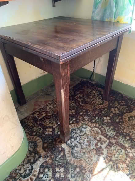 Photo of free Dark wood veneer table (Threlkeld CA12) #1