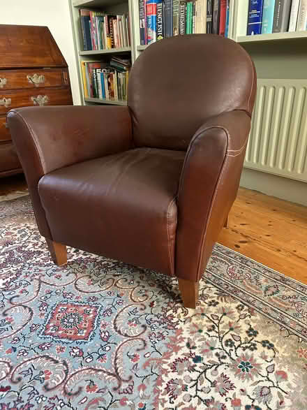 Photo of free faux leather armchair (Wandsworth Common SW12) #2