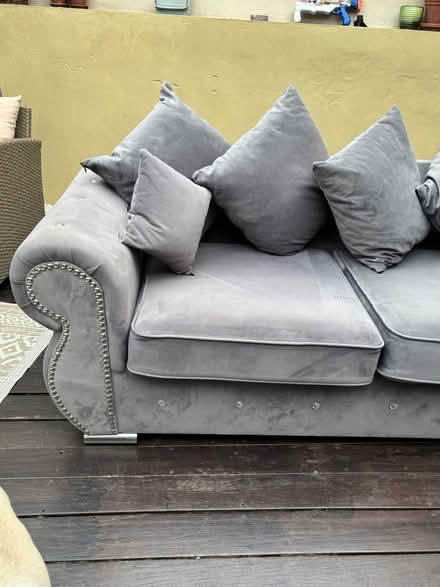 Photo of free Grey two seater settee (Ansdell FY8) #3