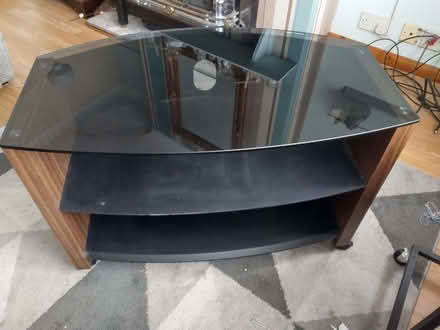 Photo of free TV. Stand glass and wood. Good condition. (Marston Moretaine MK43) #1