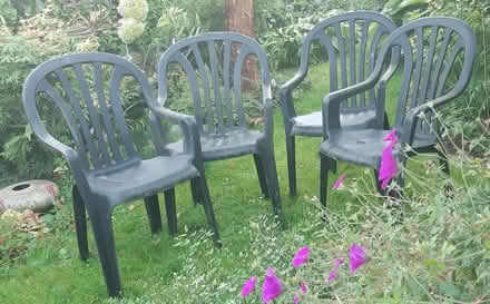 Photo of free 4 plastic garden chairs (Yealand Redmayne LA5) #1