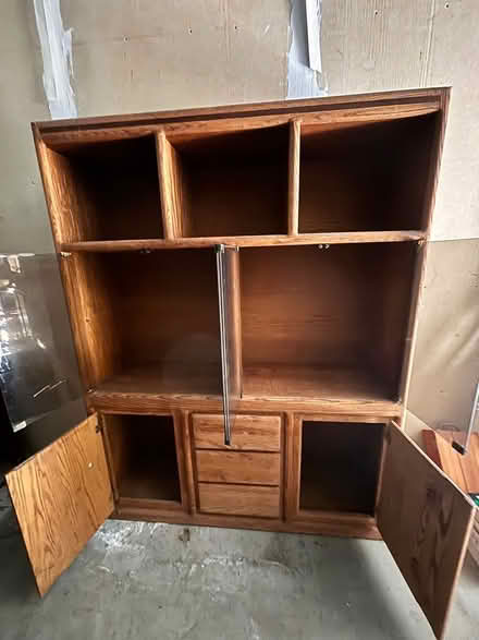 Photo of free Oak entertainment center (Off Sebastopol Road) #3