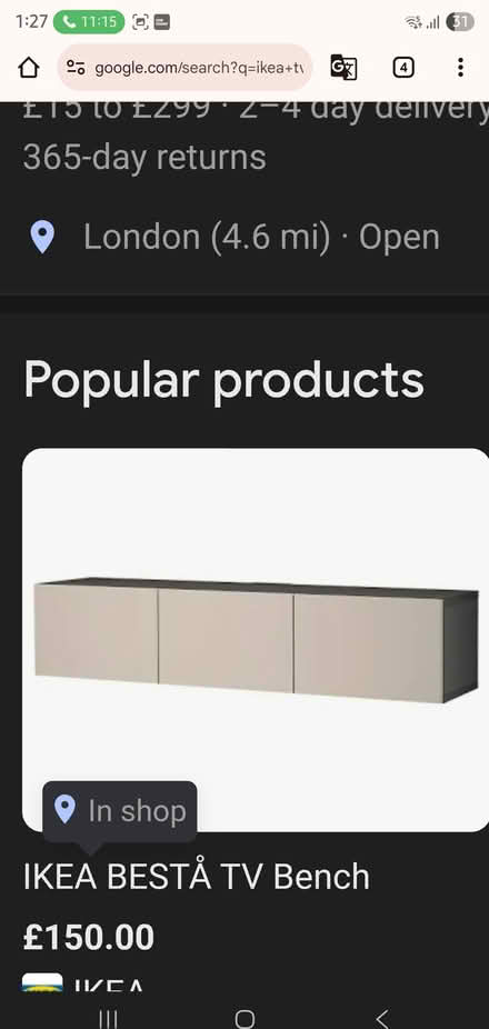 Photo of Pax ikea wardrobe tv stand tv brack (Se23 3eu) #2
