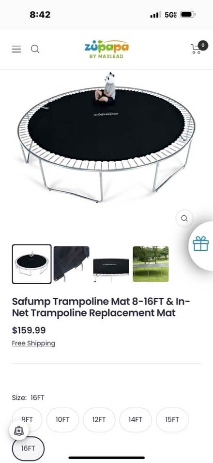 Photo of free 16’ Zupapa trampoline mat - new (Lynnwood) #1