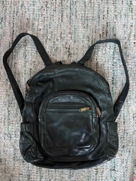 Photo of free Green Leather backpack (Carleton st. Berkeley) #1