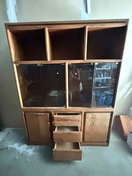 Photo of free Oak entertainment center (Off Sebastopol Road) #4