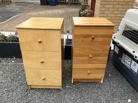 Photo of free Two side tables with three drawers (Perivale W13) #1