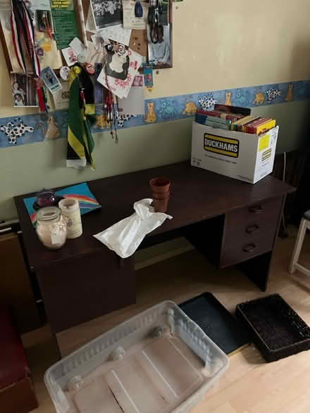 Photo of free Desk dark mahogany (Walthamstow E17 6BD) #1