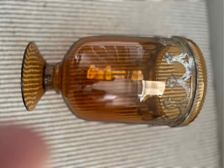 Photo of free Amber votive jar (Golden Green TN11) #3