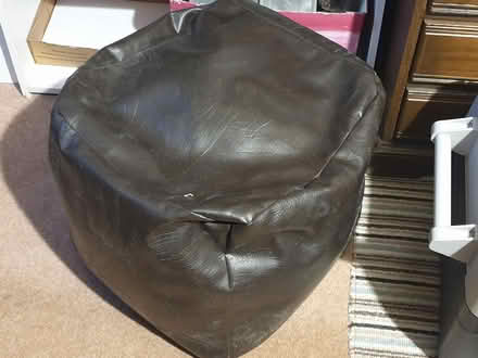 Photo of free Faux Leather Beanbag (polystyrene) (Parkstone, Poole, BH14) #1