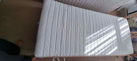 Photo of free Pine single bed from ikea and have 2 single mattresses. (Thornton Heath CR7) #1