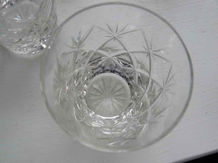 Photo of free 4 x cut glass small whisky/liqueur glasses (Kempsey WR5) #2