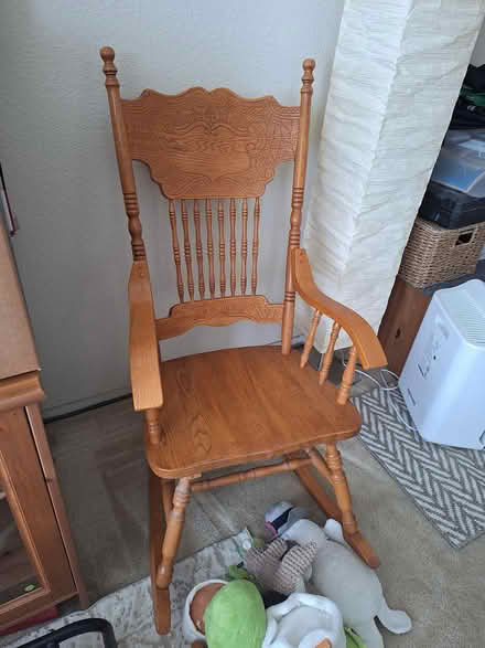 Photo of free wooden rocking chair (North San Jose) #1