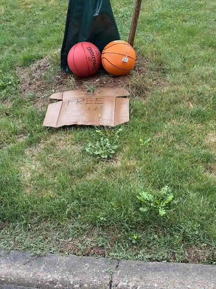 Photo of free Curb pickup. Two basketballs (Derry/Bronte Rd) #1