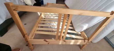 Photo of free Pine single bed from ikea and have 2 single mattresses. (Thornton Heath CR7) #2