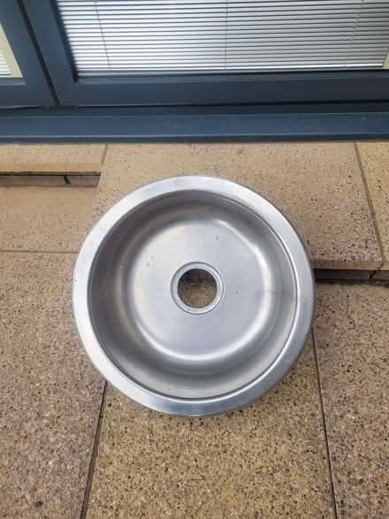 Photo of free 380mm Circular Stainless Steel Sink Bowl. (Penrith CA11) #1