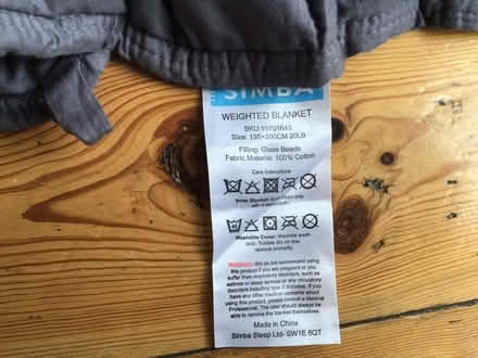 Photo of free Simba Weighted Blanket (TN34) #2