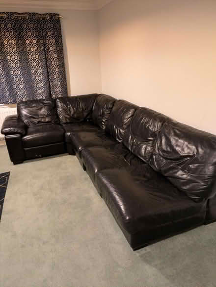 Photo of free Black corner sofa (Dean's, EH54) #2