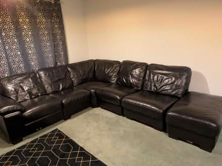 Photo of free Black corner sofa (Dean's, EH54) #1