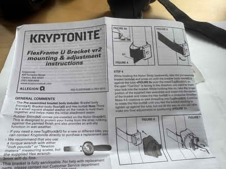Photo of free Kryptonite Bike Lock U Bracket (Lexington center) #2