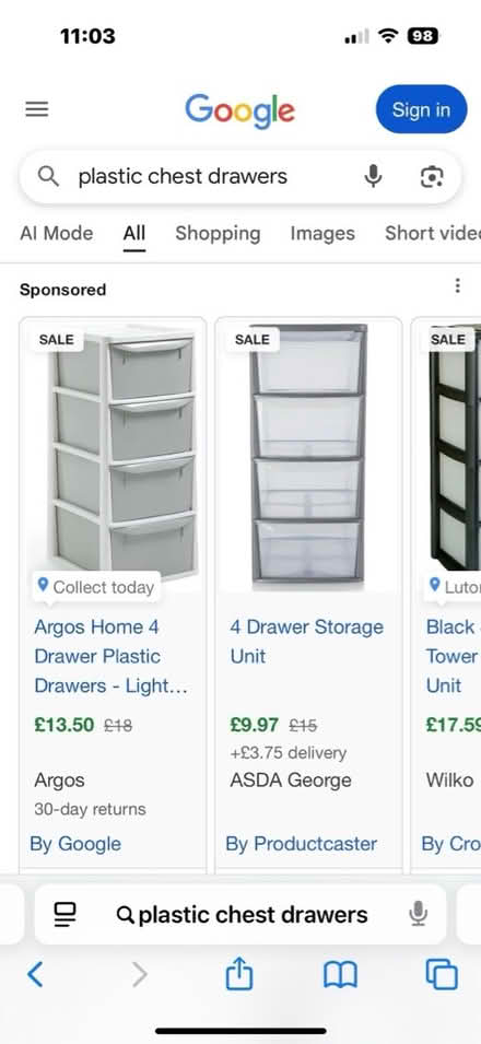 Photo of Plastic drawers (Stevenage) #1