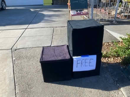Photo of free Black storage ottomans (Lakewood Village) #1