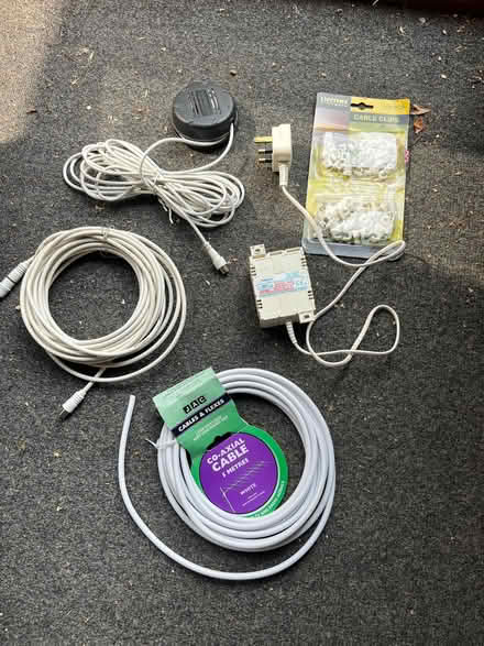 Photo of free Coaxial cables etc (The Triangle Estate RH15) #1