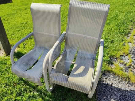 Photo of free 2 aluminum patio chairs, need work (Westmont) #3