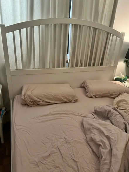 Photo of free TYSSEDAL bed frame + Two TYSSEDAL bedside tables (Surbiton KT6) #1